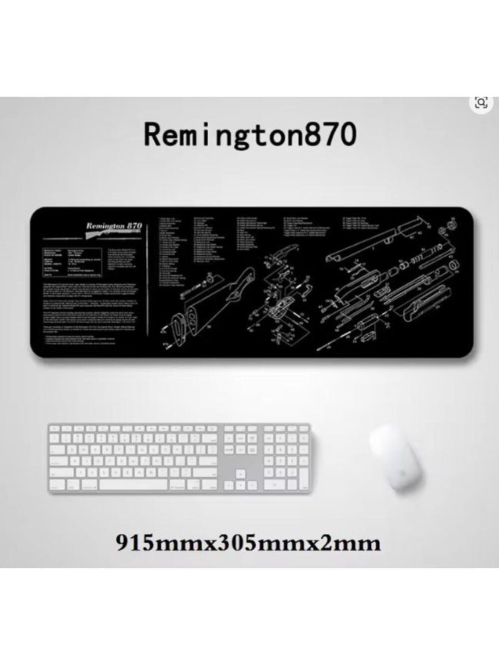 Mat Mouse Pad with Parts Diagram